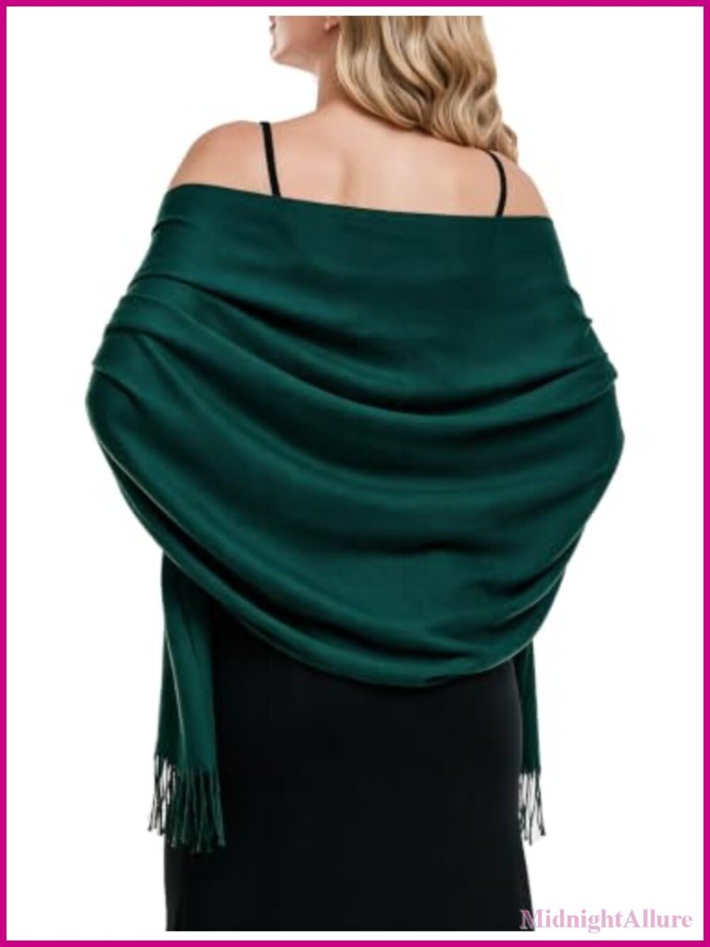 Women's Pashmina Shawl Wrap Oversized Fringed Scarf Evening Winter